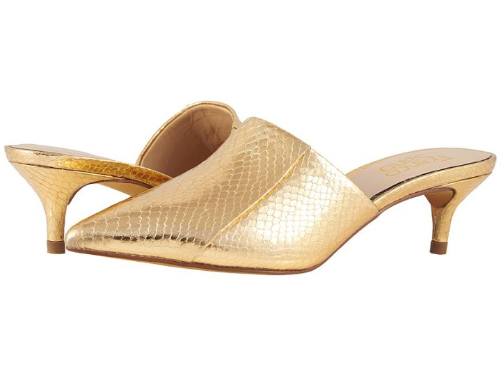 Franco Sarto Doxie (gold Snake) Women's 1-2 Inch Heel Shoes