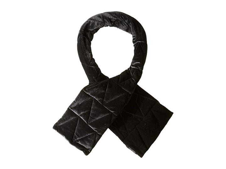 Vince Camuto Velvet Puff Chevron Scarf (black) Scarves