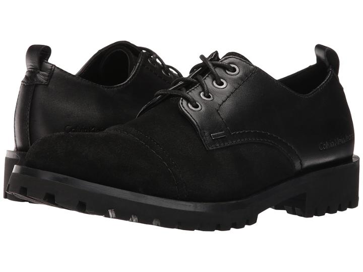 Calvin Klein Jeans Nox (black Oil Suede) Men's Shoes