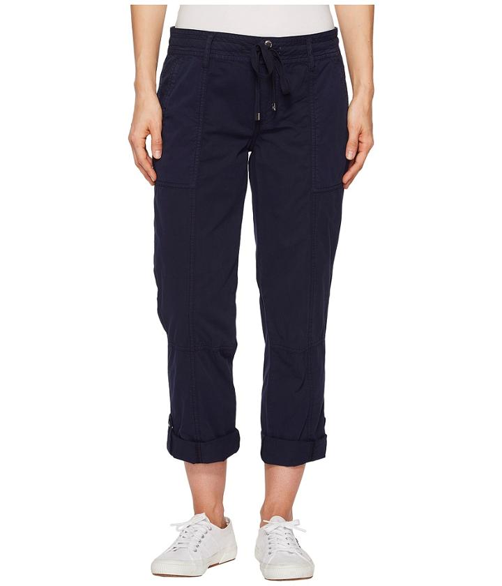 Lauren Ralph Lauren Drawstring Chino Cargo Pants (navy) Women's Casual Pants