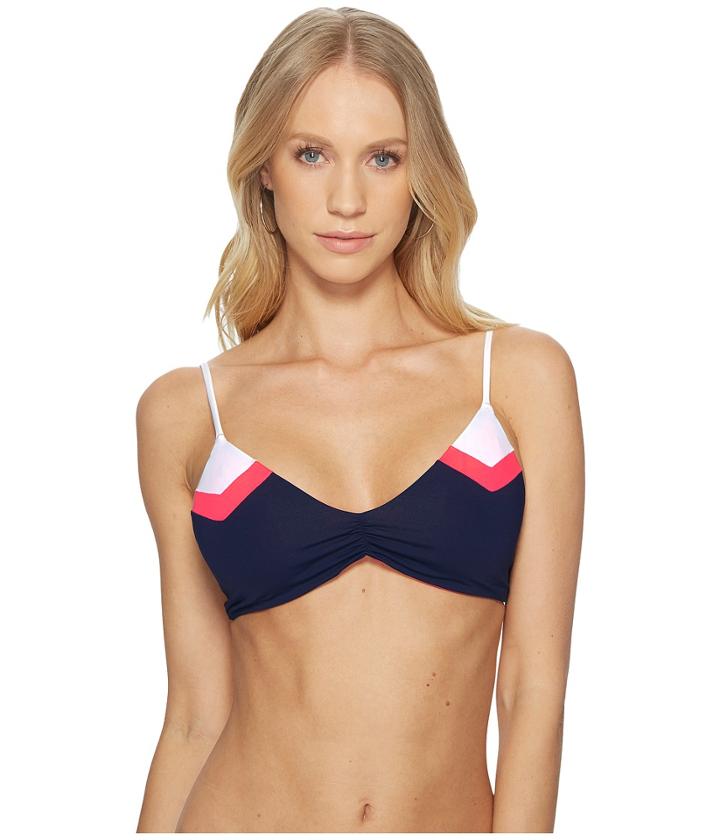 L*space Haley Blocked Top (midnight Blue/pink) Women's Swimwear