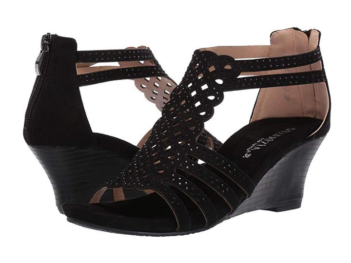 Patrizia Sagebrush (black) Women's Wedge Shoes