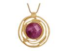 The Sak Stone Halo Pendant 28 Necklace (purple) Necklace