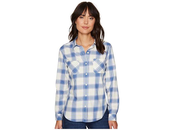 Levi's(r) Womens Workwear Long Sleeve Boyfriend Shirt (guzheng Dutch Blue) Women's Long Sleeve Button Up