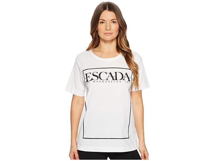 Escada Sport Enoelle Screen Logo Tee (white) Women's T Shirt