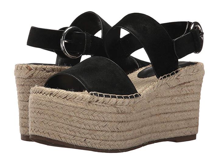 Marc Fisher Ltd Renni Espadrille Platform Wedge (black Multi Suede) Women's Shoes