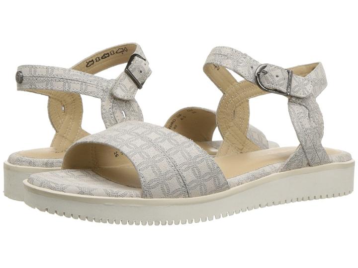 Hush Puppies Briard Quarter Strap (black/white Print Leather) Women's Sandals