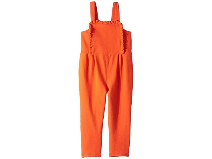 Janie And Jack Ponte Romper (toddler/little Kids/big Kids) (orange) Girl's Jumpsuit & Rompers One Piece