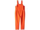 Janie And Jack Ponte Romper (toddler/little Kids/big Kids) (orange) Girl's Jumpsuit & Rompers One Piece