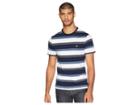 Original Penguin Short Sleeve Road Map Stripe T-shirt (dark Sapphire) Men's T Shirt