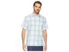 Tommy Bahama Poza Rica Plaid Camp Shirt (mountain Bluebell) Men's Clothing