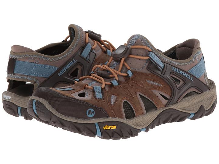 Merrell All Out Blaze Sieve (brown Sugar/blue Heaven) Women's Shoes