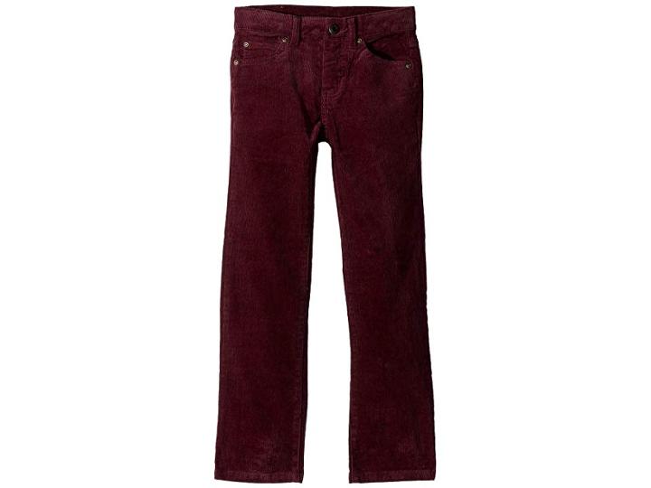 Janie And Jack Five-pocket Stretch Pants (toddler/little Kids/big Kids) (burgundy Corduroy) Boy's Casual Pants