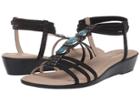 Rialto Georgy (black Metallic Smooth) Women's Dress Sandals