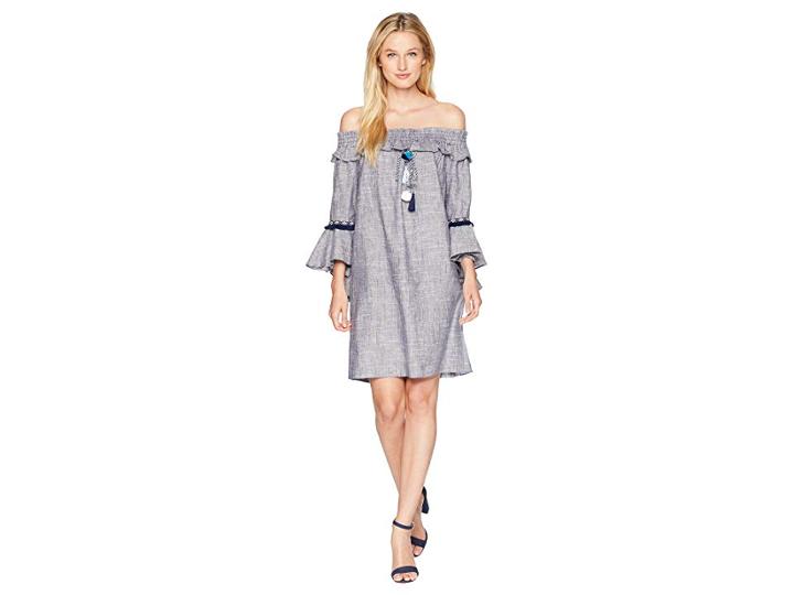 Catherine Catherine Malandrino Lesa Dress (flecked Blue) Women's Dress