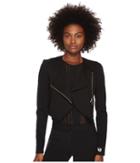 Versace Jeans Asymmetrical Zip Long Sleeve Jacket (nero) Women's Coat