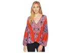 Free People Birds Of A Feather Top (red) Women's Clothing