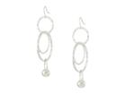 Lauren Ralph Lauren Metal Bead Orbital Linear Statement Earrings (silver) Earring