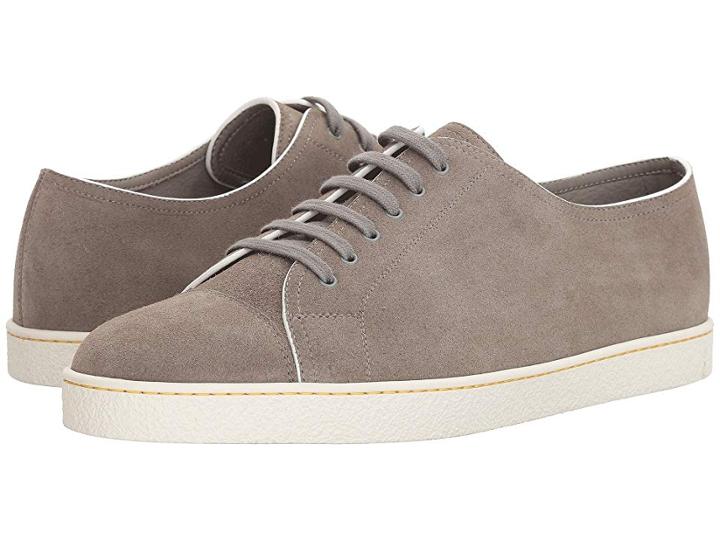 John Lobb Unlined Levah Sneaker (mid Grey) Men's Lace Up Casual Shoes