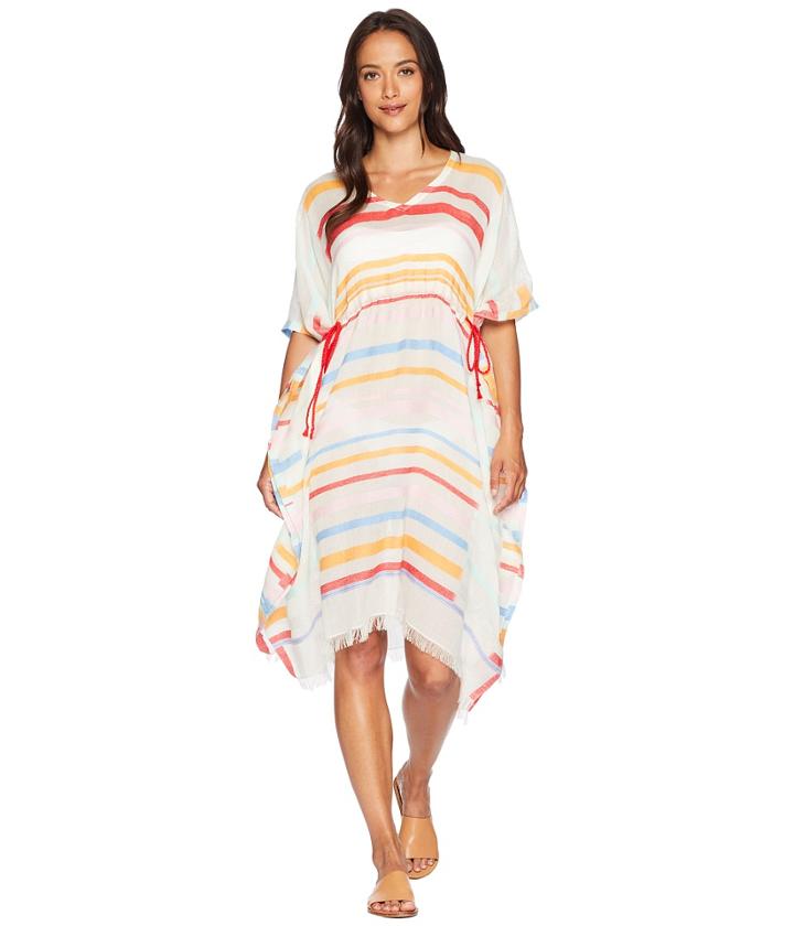 Echo Design Sunset Metallic Stripe Side Tie Caftan (multi) Women's Clothing