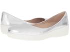 Fitflop Leather Superballerina (silver) Women's Clog/mule Shoes