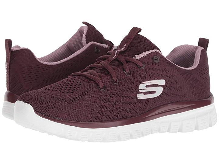 Skechers Graceful (wine) Women's Lace Up Casual Shoes