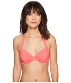Tommy Bahama Pearl Underwire Halter Bikini Top (coral Glow) Women's Bra