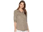 Dylan By True Grit Luxe Laundered Tencel Classic Two-pocket Shirt (vintage Olive) Women's Clothing