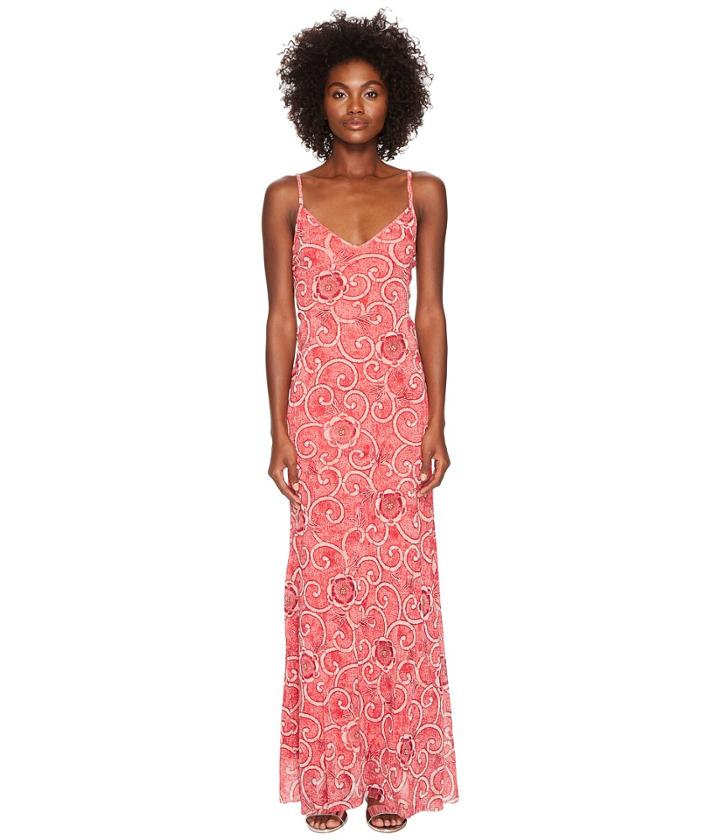 Fuzzi Slip Dress Scroll Batik Print (lima) Women's Dress