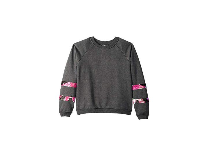 Hudson Kids Ariel Crewneck Sweatshirt (big Kids) (dark Charcoal) Girl's Sweatshirt