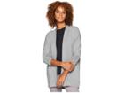 Mod-o-doc Cotton Modal Fleece Drop Shoulder Cardigan (granite Heather) Women's Sweater