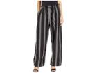 Angie Twill Striped Pants With Front Tie (black/white) Women's Casual Pants