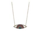 Shashi Rainbow Eye Pendant Necklace (gold/vermeil) Necklace