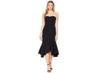 Halston Heritage Strapless Fitted Flounce Skirt Dress (black) Women's Dress