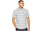Brixton Howl Short Sleeve Woven (light Blue/white) Men's Short Sleeve Button Up