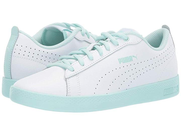 Puma Smash V2 L Perf (puma White/fair Aqua) Women's Shoes