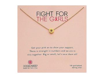 Dogeared Fight For The Girls Necklace (gold Dipped) Necklace