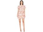 Badgley Mischka Floral Print Runway Dress (red Multi) Women's Dress