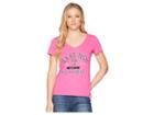 Champion College Texas Tech Red Raiders University V-neck Tee (wow Pink) Girl's T Shirt