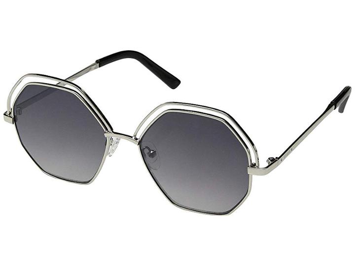 Guess Gf0337 (shiny Light Nickeltin/gradient Smoke) Fashion Sunglasses