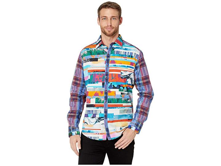Robert Graham Limited Edition Breaking Lands Classic Fit Sports Shirt (multi) Men's Clothing