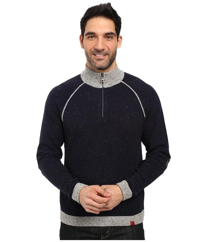 Mountain Khakis Fleck Qtr Zip Sweater (navy) Men's Sweater