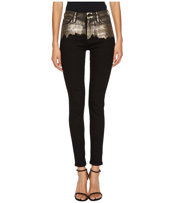 Vivienne Westwood High Waisted Super Skinny In Black Gold Coated (black Gold Coated) Women's Jeans