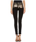 Vivienne Westwood High Waisted Super Skinny In Black Gold Coated (black Gold Coated) Women's Jeans