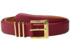 Lauren Ralph Lauren Classics Triple Keeper Belt (vermillion) Women's Belts
