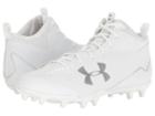 Under Armour Ua Nitro Select Mid Mc (white/metallic Silver) Men's Cleated Shoes