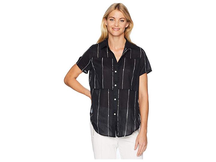 Hurley Short Sleeve Wilson Static Top (black) Women's Clothing