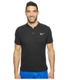 Nike Court Advantage Modern Fit Tennis Polo (black/black/black/white) Men's Clothing