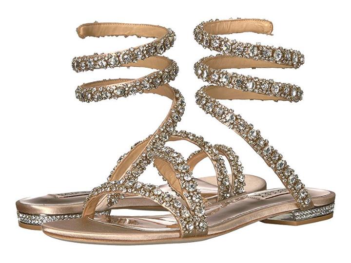 Badgley Mischka Paz (latte Satin) Women's Sandals