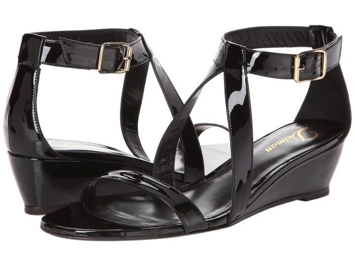 Delman Caryn (black Patent) Women's Sandals